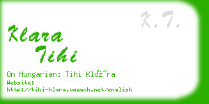 klara tihi business card